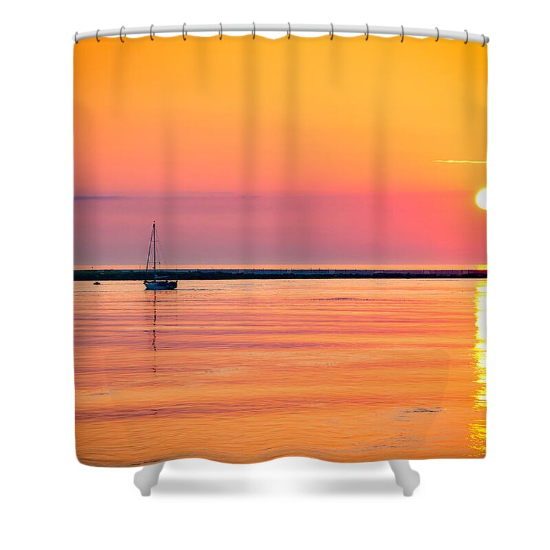 Sunrise Shower Curtain featuring the photograph LBI Dawn by Mark Rogers