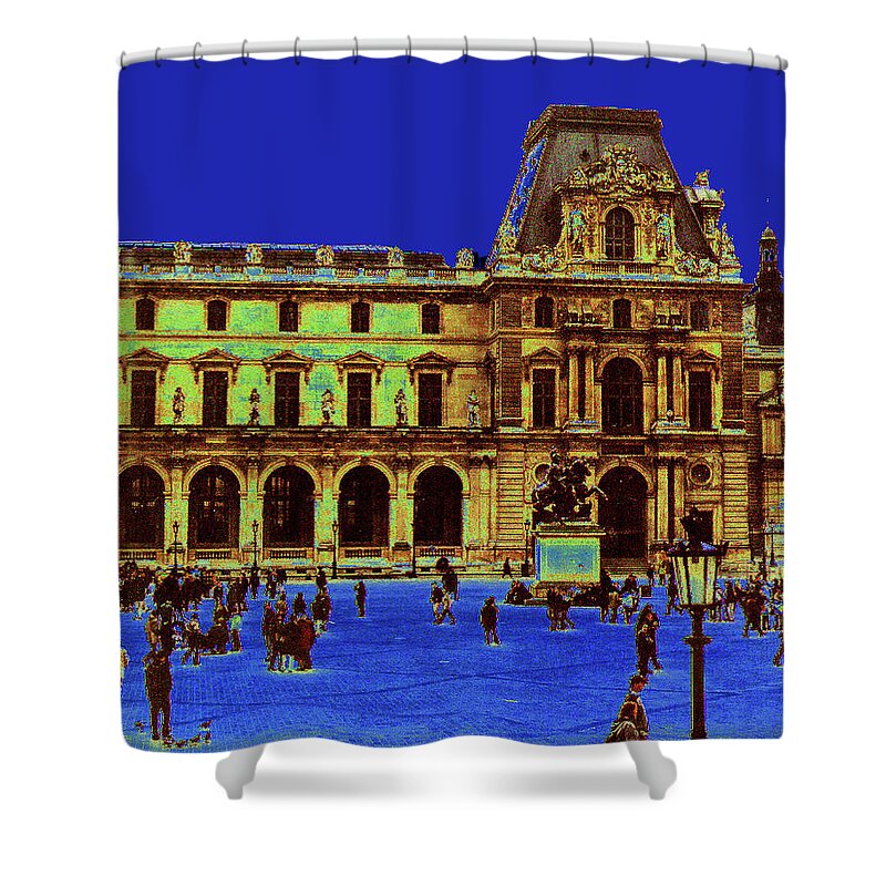 Le Louvre Shower Curtain featuring the photograph Le Louvre by Elizabeth Hoskinson