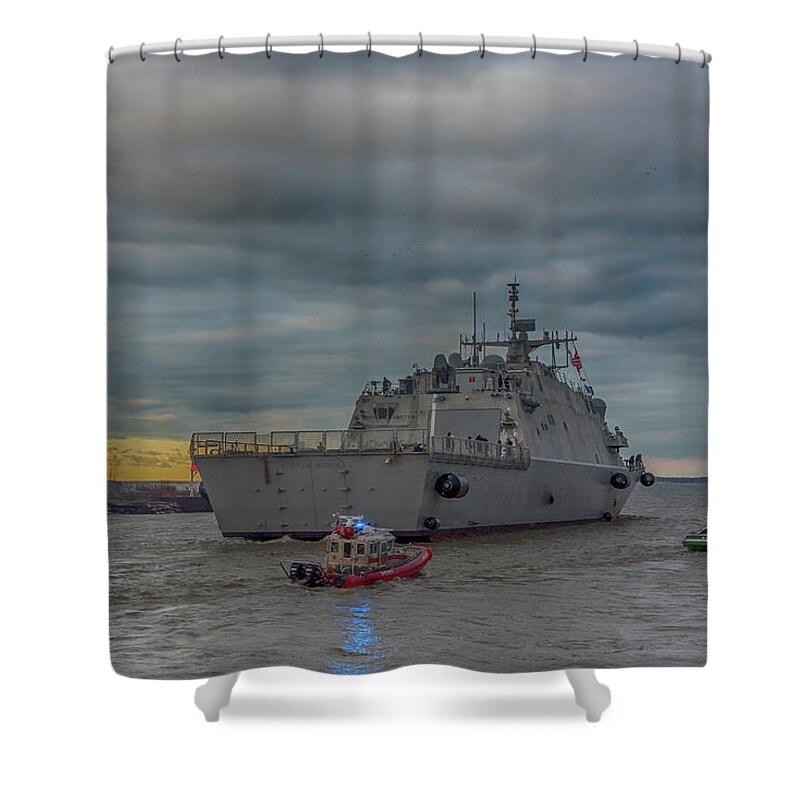 Buffalo Shower Curtain featuring the photograph Leaving Buffalo by Guy Whiteley