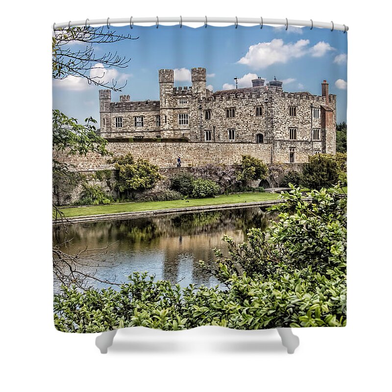 Leeds Shower Curtain featuring the photograph Leeds Castle, UK by Shirley Mangini