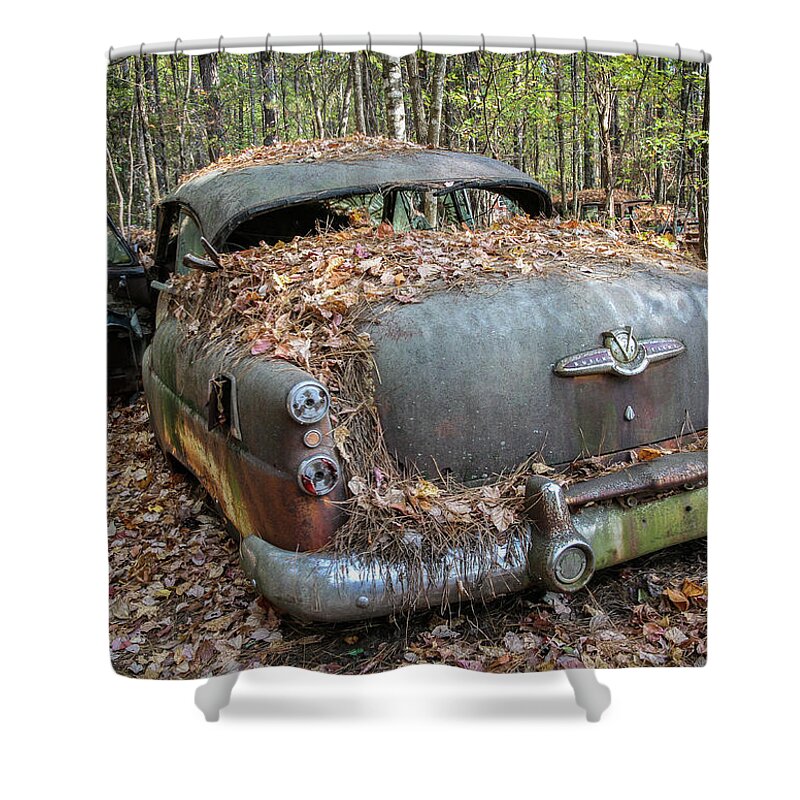 Buick Eight Shower Curtain featuring the photograph Left Behind by Patrice Zinck
