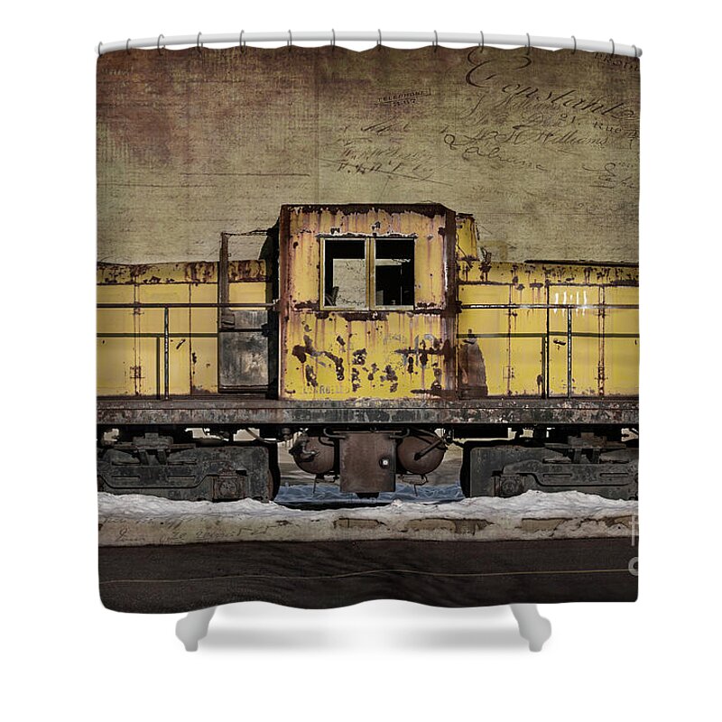 Train Shower Curtain featuring the photograph Left To Rust by Judy Wolinsky