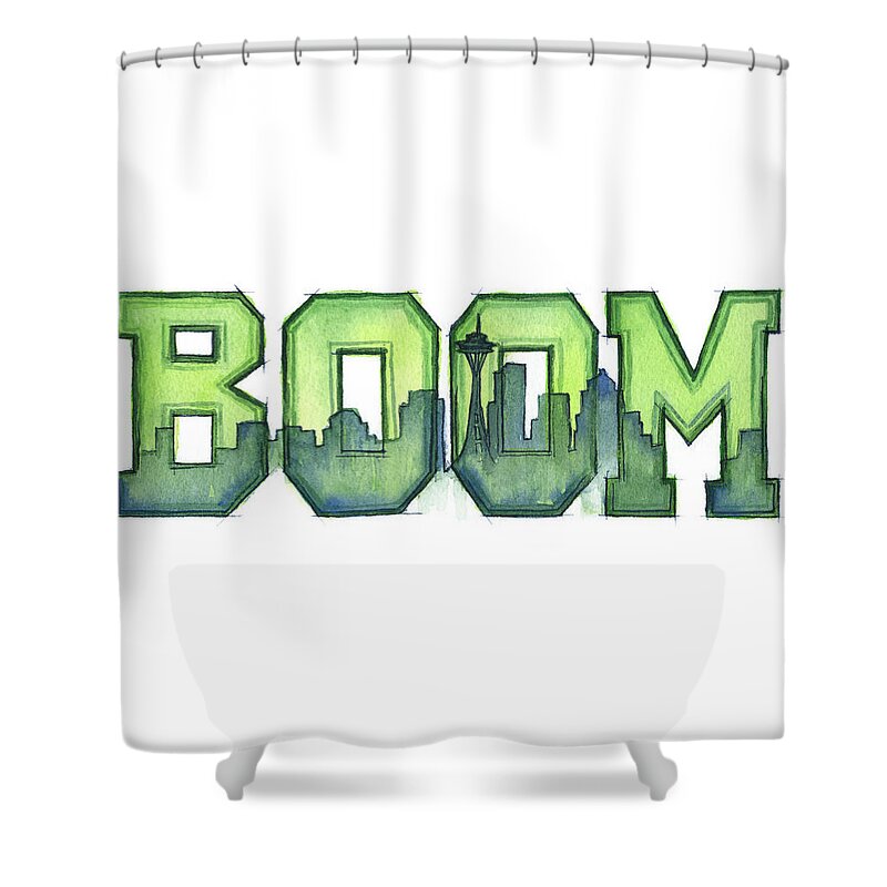 Lob Shower Curtain featuring the painting Legion of Boom by Olga Shvartsur