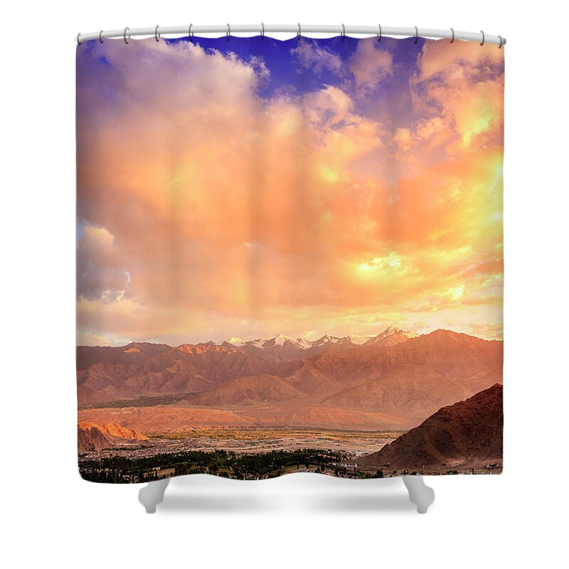 Asia Shower Curtain featuring the photograph Leh, Ladakh by Alexey Stiop