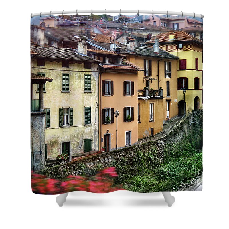 Lenno Shower Curtain featuring the photograph Lenno From the Bus by Jennie Breeze