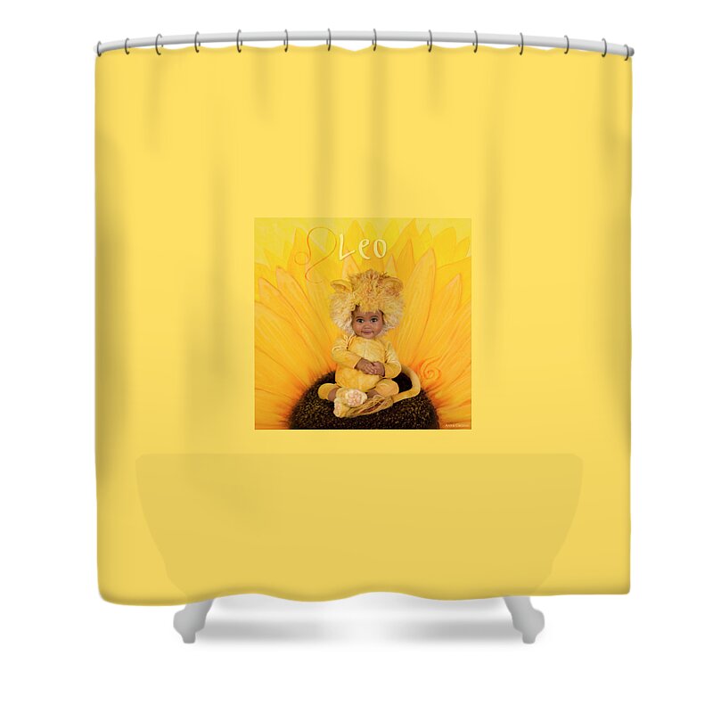 Zodiac Shower Curtain featuring the photograph Leo by Anne Geddes