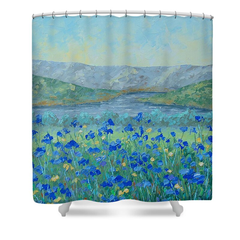 Provence Shower Curtain featuring the painting Les Apes by Frederic Payet