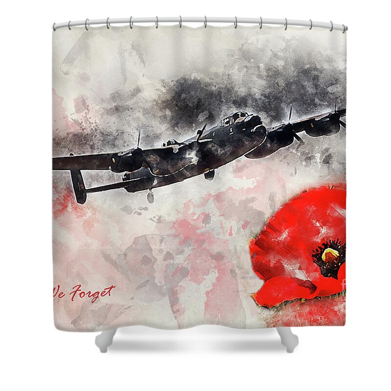 Lest We Forget Shower Curtain featuring the photograph Lest We Forget by Airpower Art
