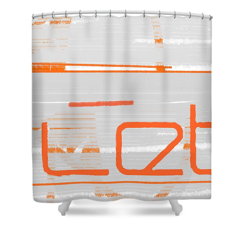 Abstract Shower Curtain featuring the painting Let by Naxart Studio