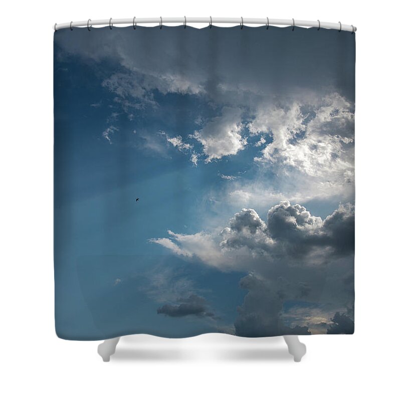 Sky Shower Curtain featuring the photograph Let There Be LIght by G Lamar Yancy