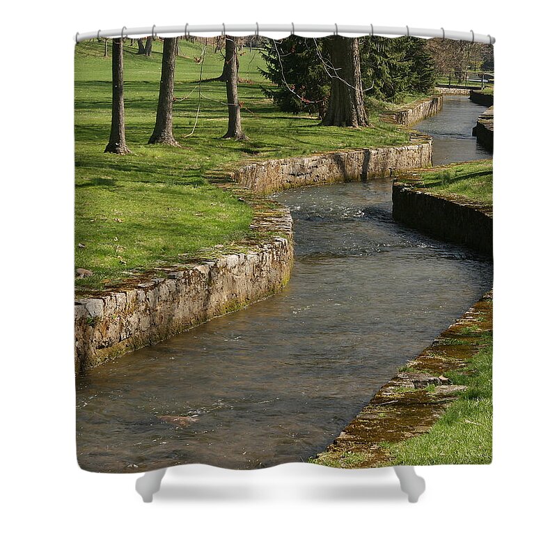 Creek Shower Curtain featuring the photograph LeTort Spring Run by Jean Macaluso