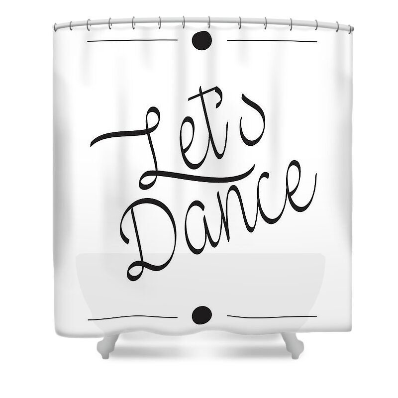 Let's Dance Shower Curtain featuring the mixed media Let's Dance by Studio Grafiikka