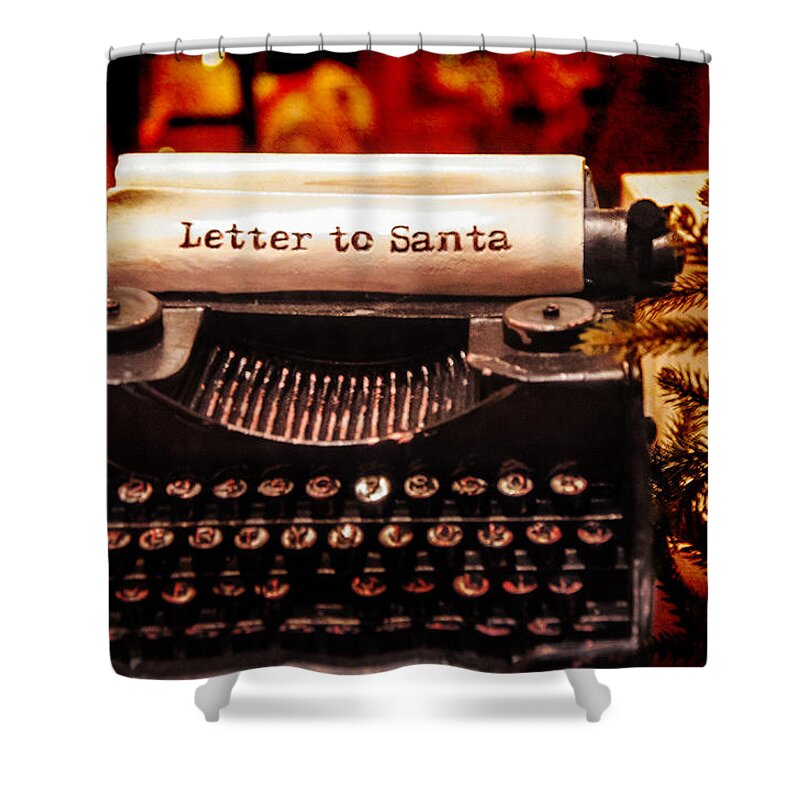 Letter To Santa Shower Curtain featuring the photograph Letter To Santa by Susan McMenamin