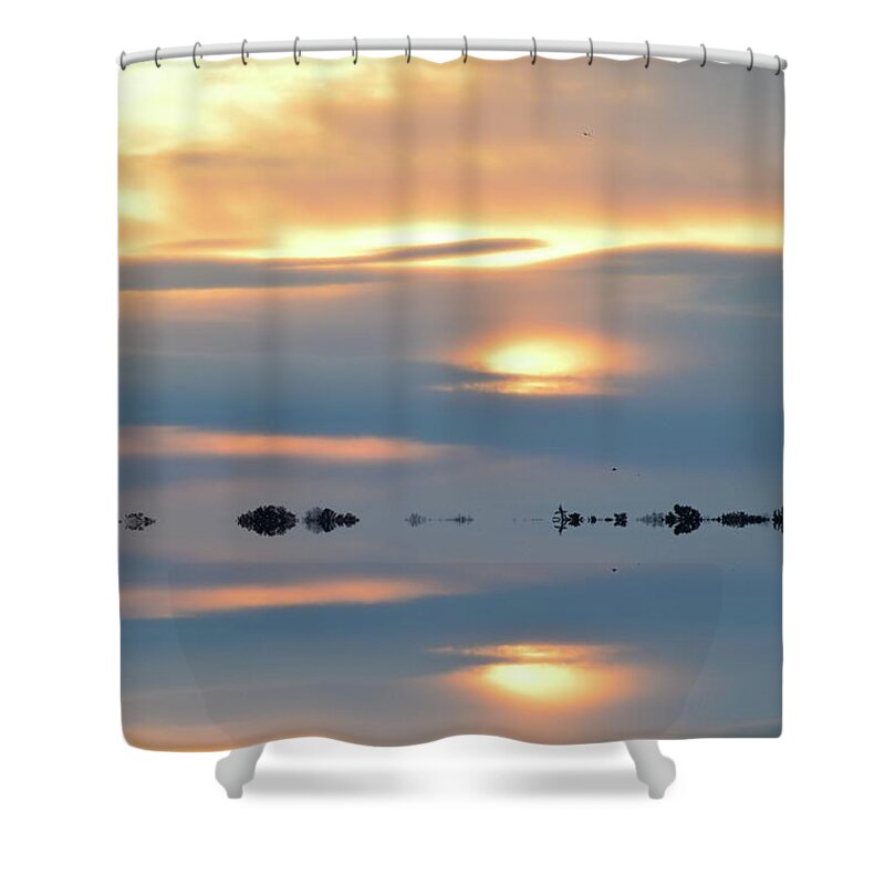 Abstract Shower Curtain featuring the digital art Letting Us See More by Lyle Crump