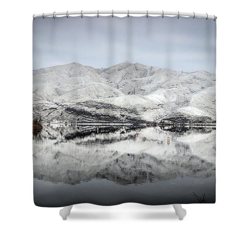 Lewiston Shower Curtain featuring the photograph Lewiston Hill Reflection by Brad Stinson