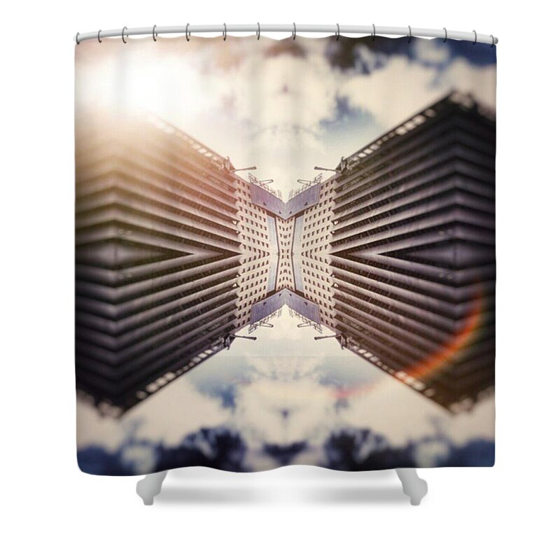 Art Shower Curtain featuring the photograph Liberty Seguros by Jorge Ferreira