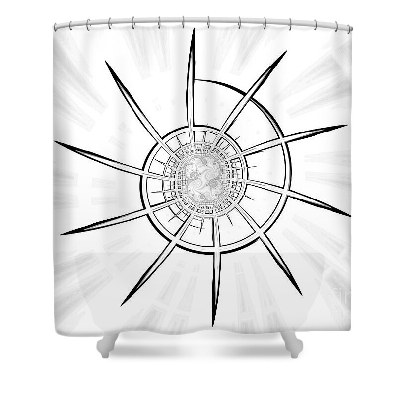 Art Shower Curtain featuring the digital art Liberty by Vix Edwards