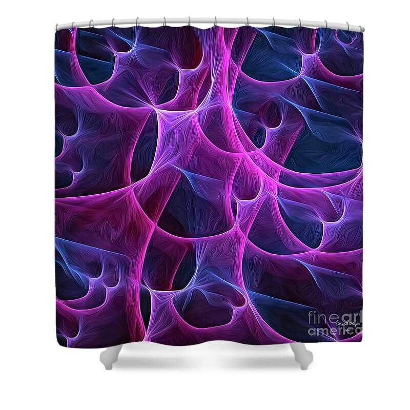 Abstract Shower Curtain featuring the digital art Life by DB Hayes