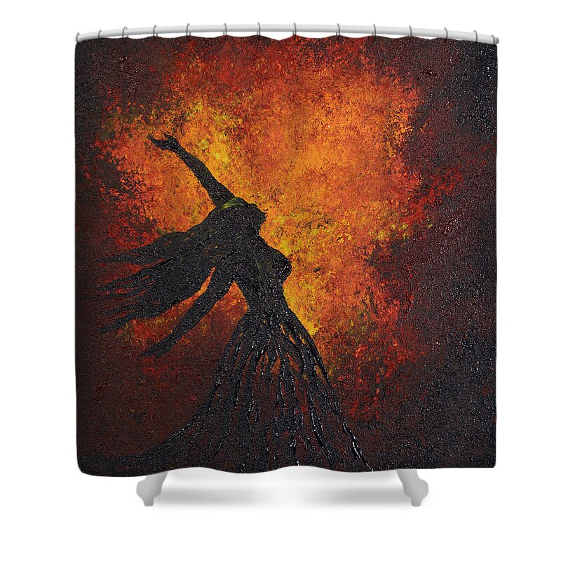 Life Force Shower Curtain featuring the painting Life Force by Michelle Pier