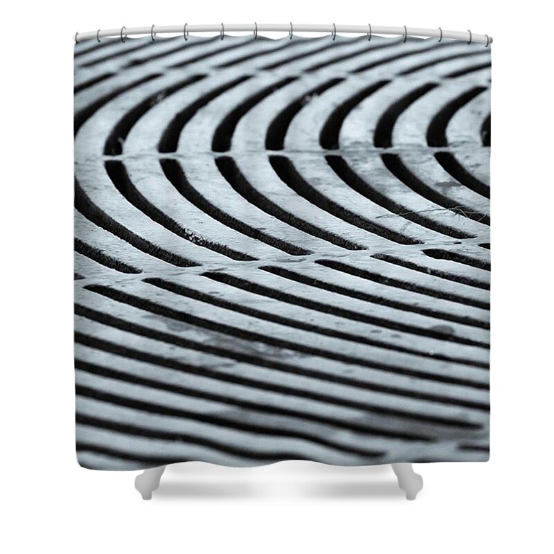 Blackandwhite Shower Curtain featuring the photograph Life Is Grate #2 by Leah McPhail
