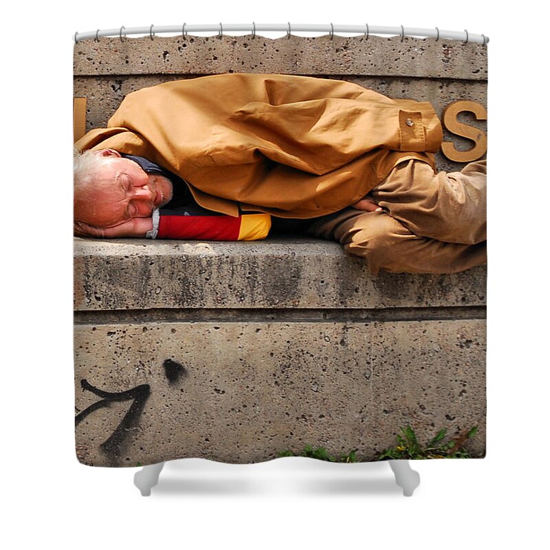 Street Life Shower Curtain featuring the photograph Life on the Street by Andrea Kollo