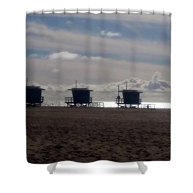 Venice Beach Boardwalk Shower Curtains