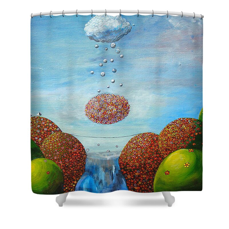  Shower Curtain featuring the painting Life's Path by Mindy Huntress