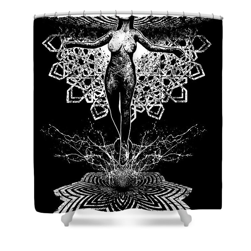 Lift Shower Curtain featuring the mixed media Lift by Tony Koehl