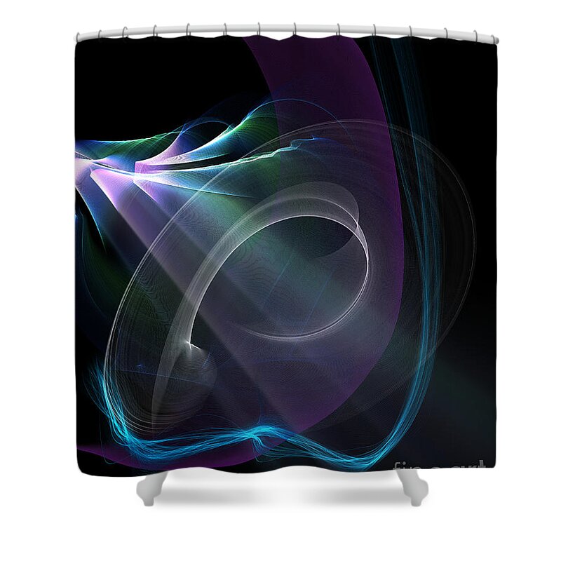 Nag004223 Shower Curtain featuring the digital art Luce Astratta by Edmund Nagele FRPS