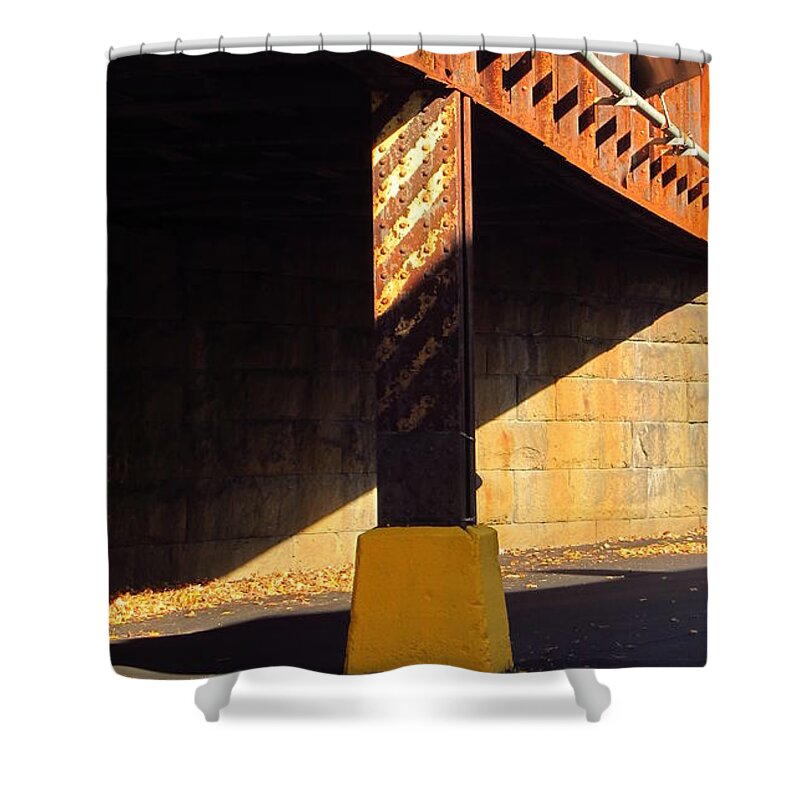Rust Art Shower Curtain featuring the photograph Light and Shadows by Bill Tomsa