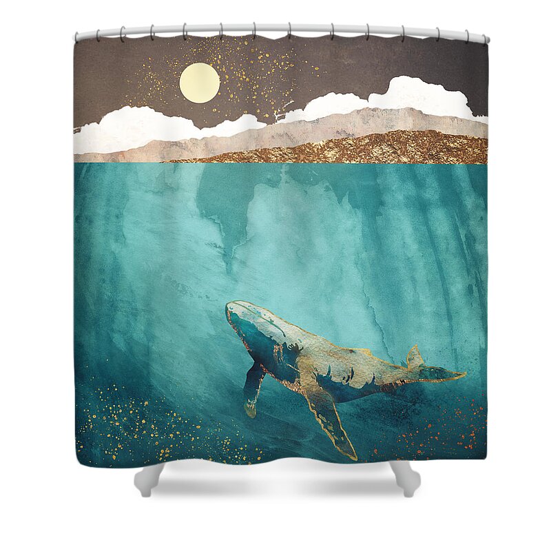 Light Shower Curtain featuring the digital art Light Beneath by Spacefrog Designs