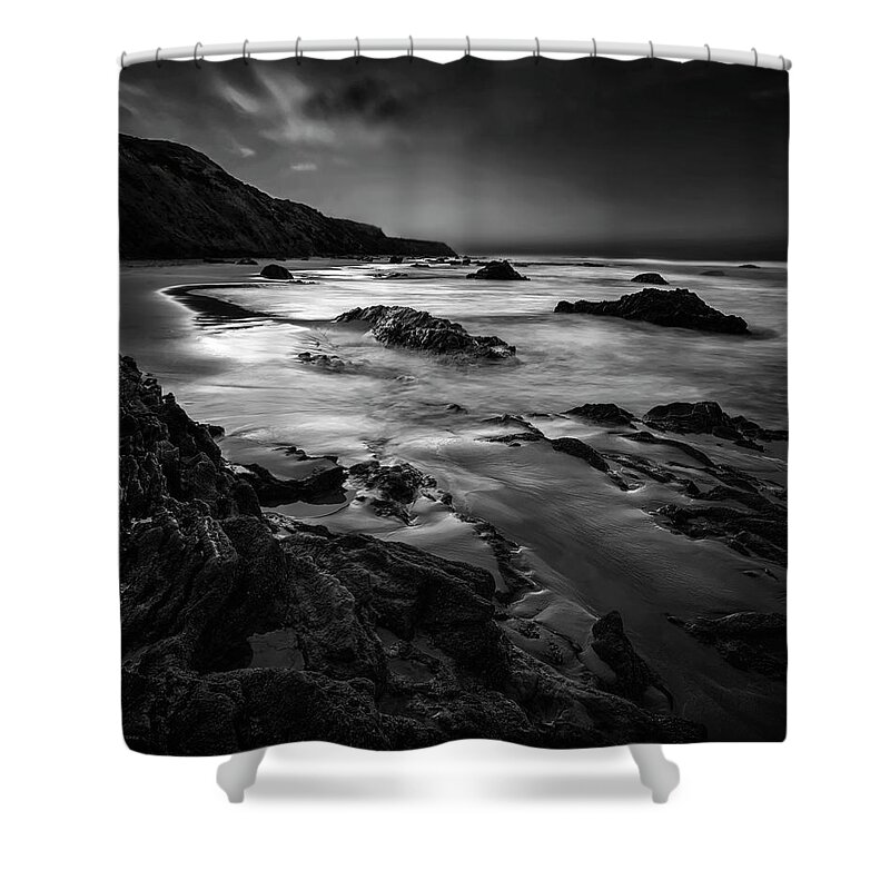 Art Shower Curtain featuring the photograph Light Passages bw by Denise Dube