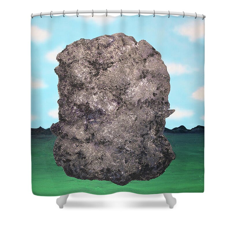 Surrealism Shower Curtain featuring the painting Light Rock by Thomas Blood