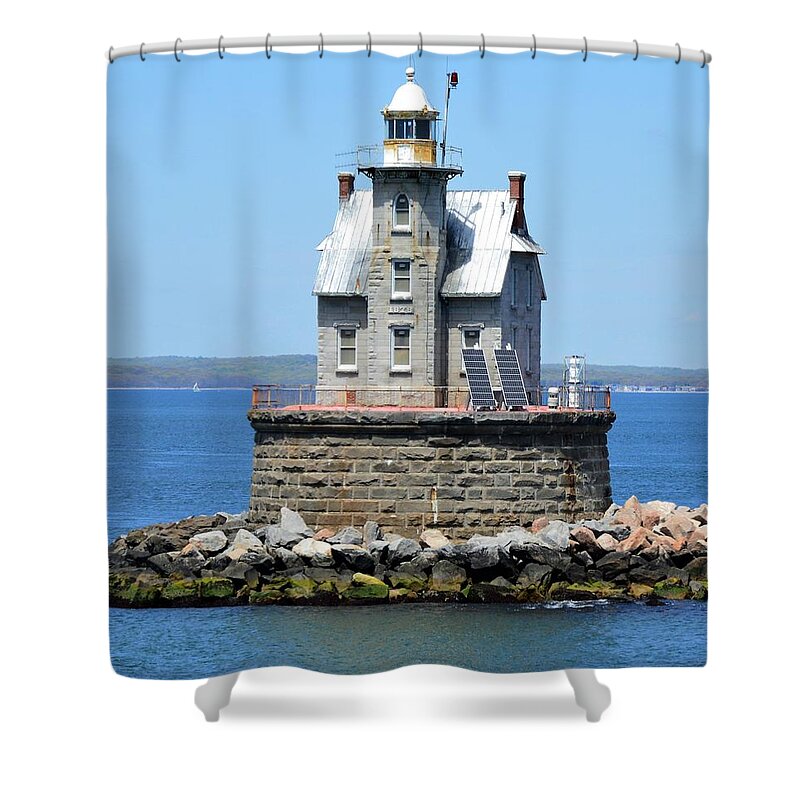 Lighthouse Shower Curtain featuring the photograph Lighthouse 2-C by Charles HALL