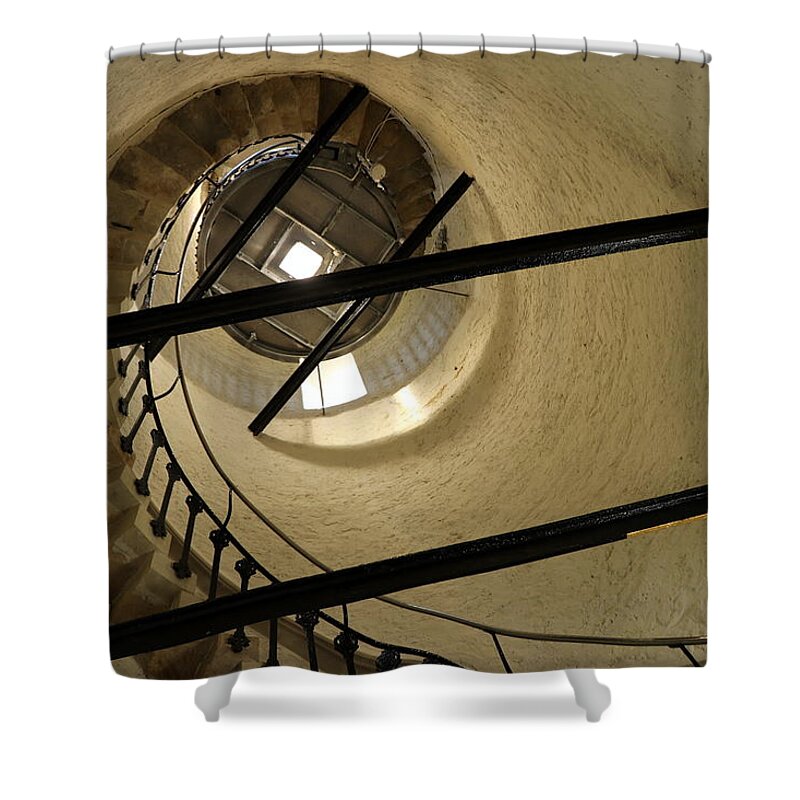 Stairs Shower Curtain featuring the photograph Lighthouse stairs by Lukasz Ryszka