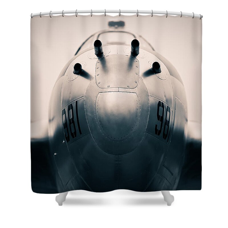 Aeroplane Shower Curtain featuring the photograph Lightning Strike by Jay Beckman