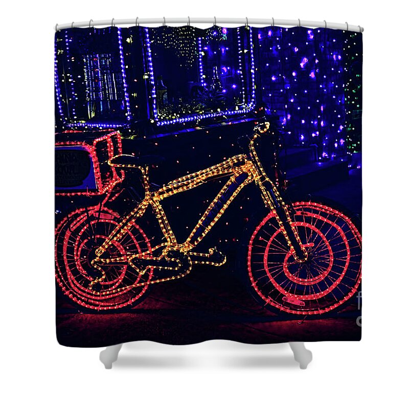 Top Artist Shower Curtain featuring the photograph Lights in Orlando by Norman Gabitzsch