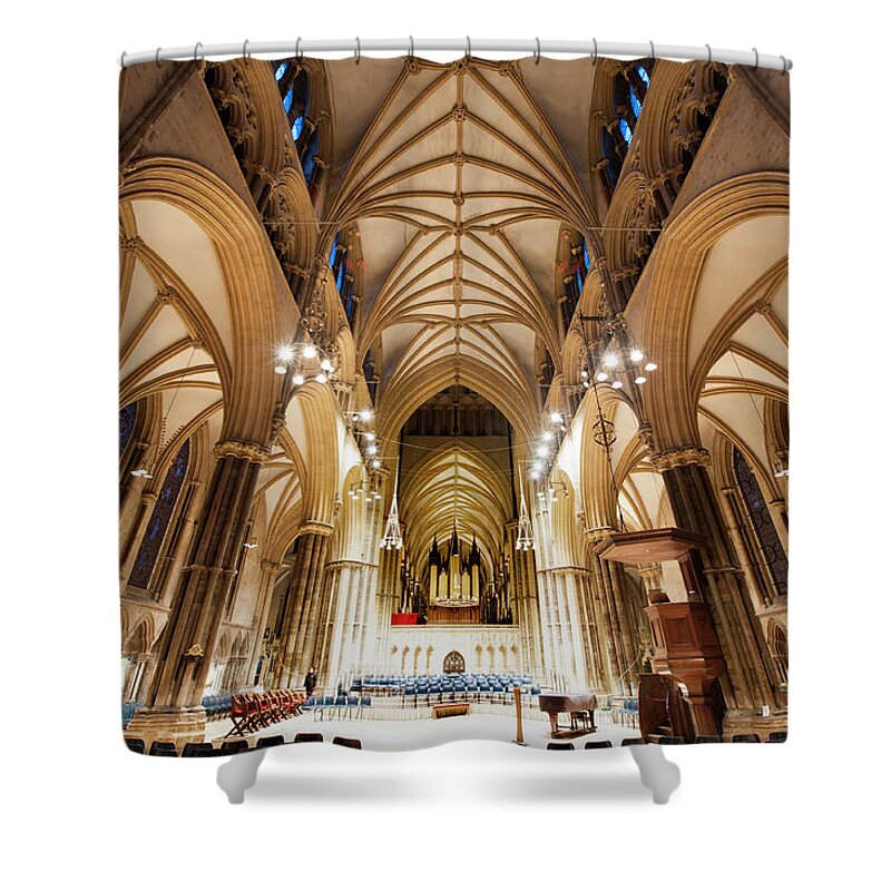 Lincoln Shower Curtain featuring the photograph Lincoln Cathedral by Jack Torcello