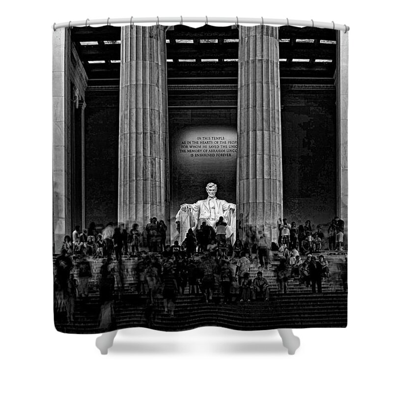 Washington Shower Curtain featuring the photograph Lincoln Memorial # 5 by Allen Beatty