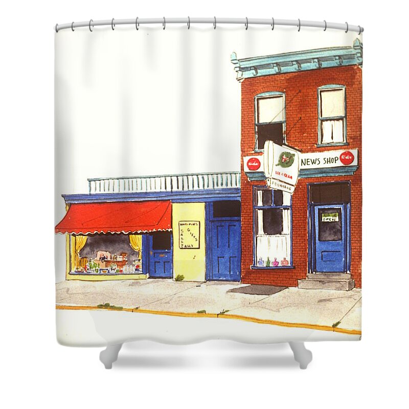 Wilmington De Shower Curtain featuring the painting Lincoln News by William Renzulli