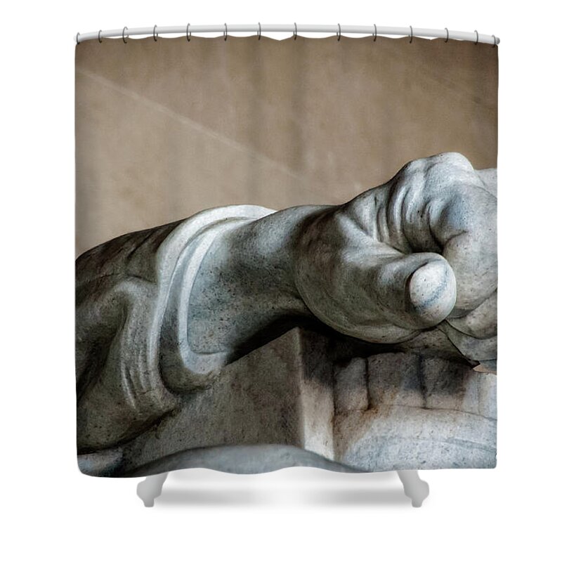 Hand Shower Curtain featuring the photograph Lincoln's Left Hand by Christopher Holmes