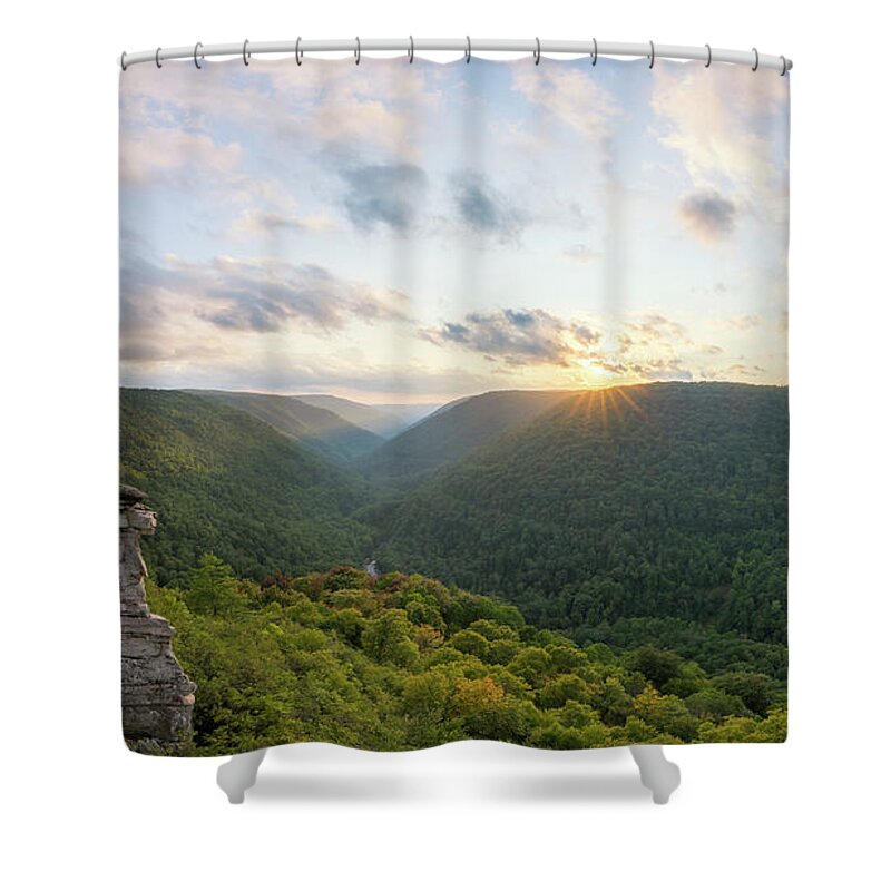 Lindy Point Shower Curtain featuring the photograph Lindy Point Sunset Pano by Michael Ver Sprill