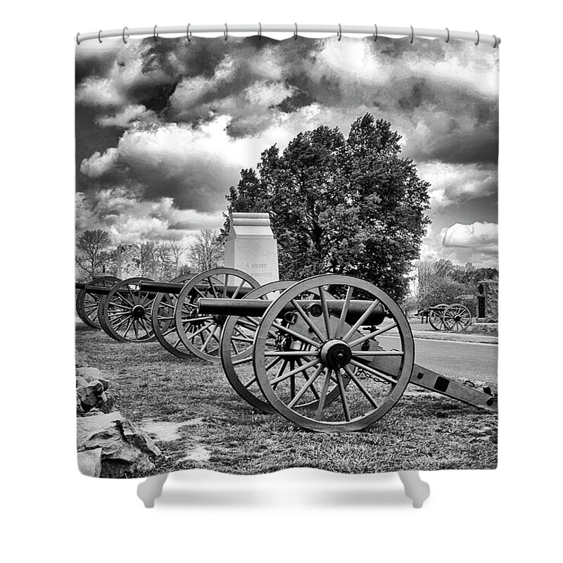 Gettysburg Shower Curtain featuring the photograph Line of Fire by Paul W Faust - Impressions of Light