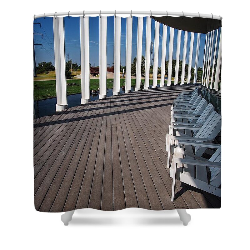Boat House District Shower Curtain featuring the photograph Lines by Buck Buchanan