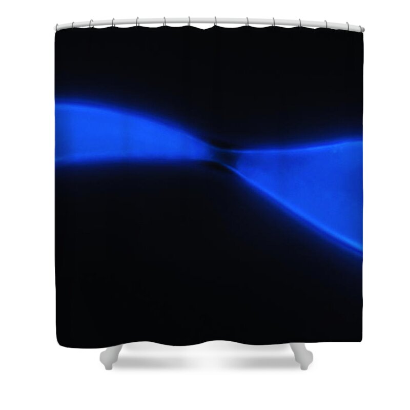 Blue Shower Curtain featuring the photograph Liquid Blue 2 by Mark Fuller