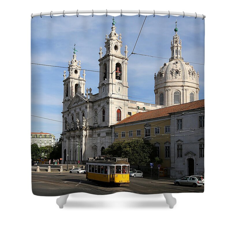 Trolley Shower Curtain featuring the photograph Lisbon Trolley 5 by Andrew Fare