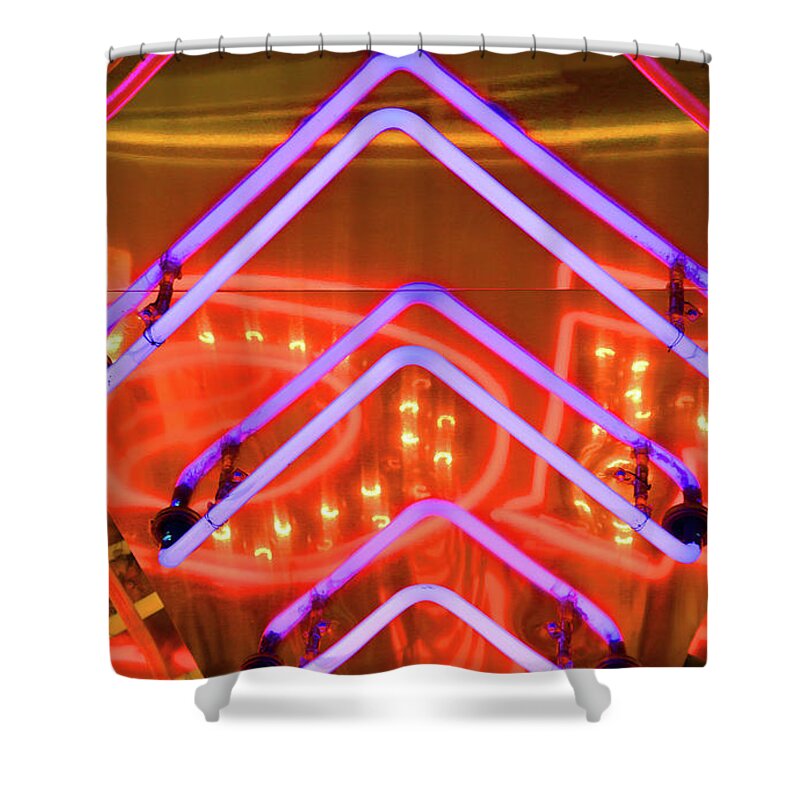 Neon Shower Curtain featuring the photograph Lit Up by Dan Holm