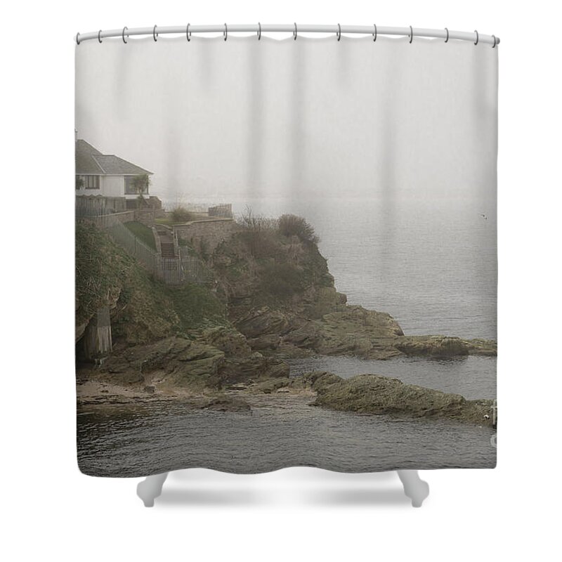 Little House Shower Curtain featuring the photograph Little house on the edge by Elena Perelman