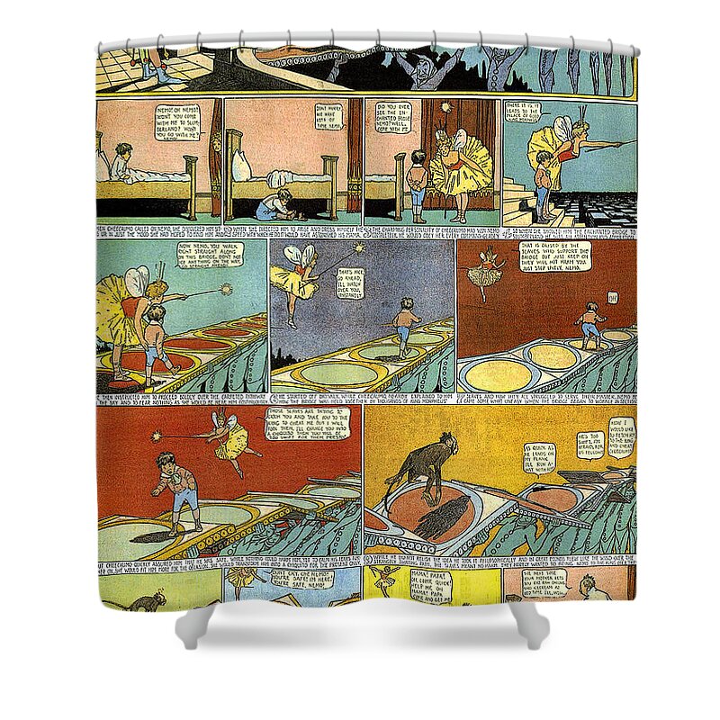 Little Nemo Shower Curtain featuring the painting Little Nemo in Slumberland 1905 P4 by Vintage Collectables