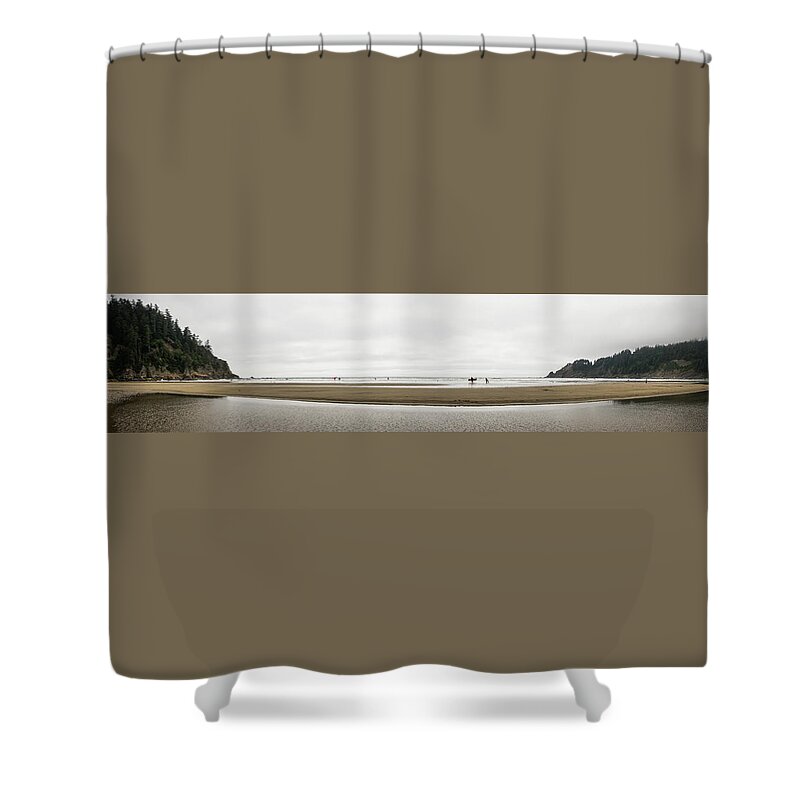 Oregon Shower Curtain featuring the photograph Little Sand Beach Oregon Panorama by Lawrence S Richardson Jr
